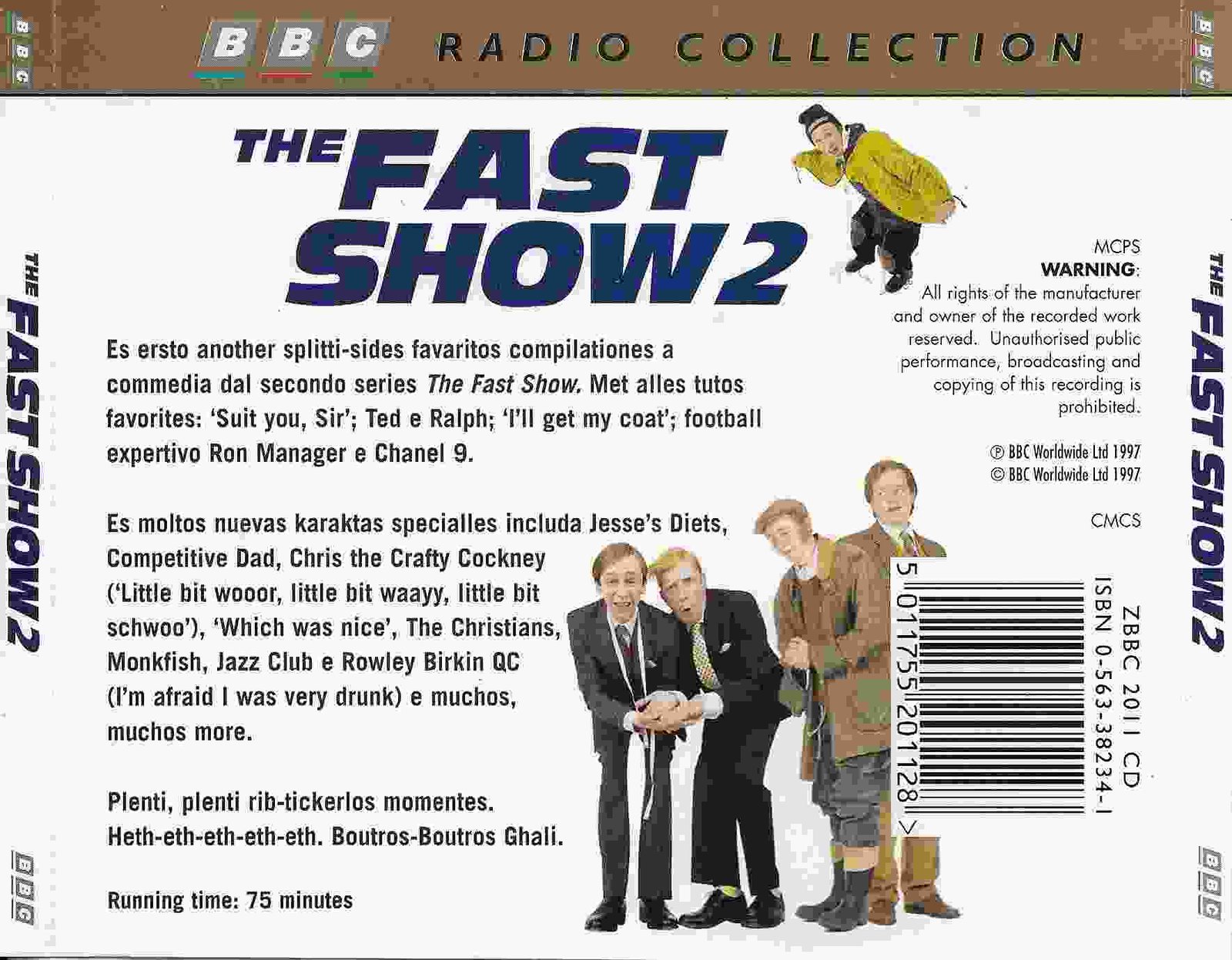 Back cover of ZBBC 2011 CD